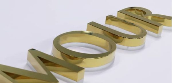 3D Metal Cut Letters